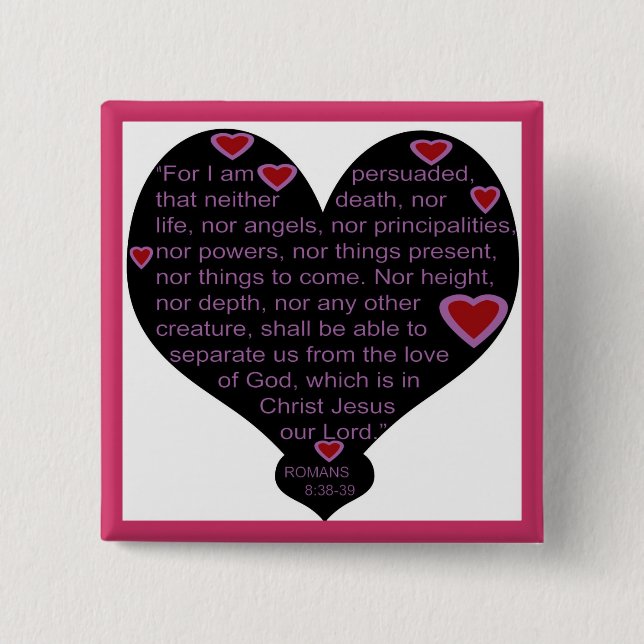 Romans8:38 - hjärta 39 knäppas knapp (Framsida)