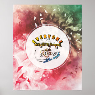 Romans 10: 13 bibelverser manusförfattarpresenter poster