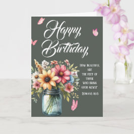 Romans 10:15 Birthday Greeting Card Kort