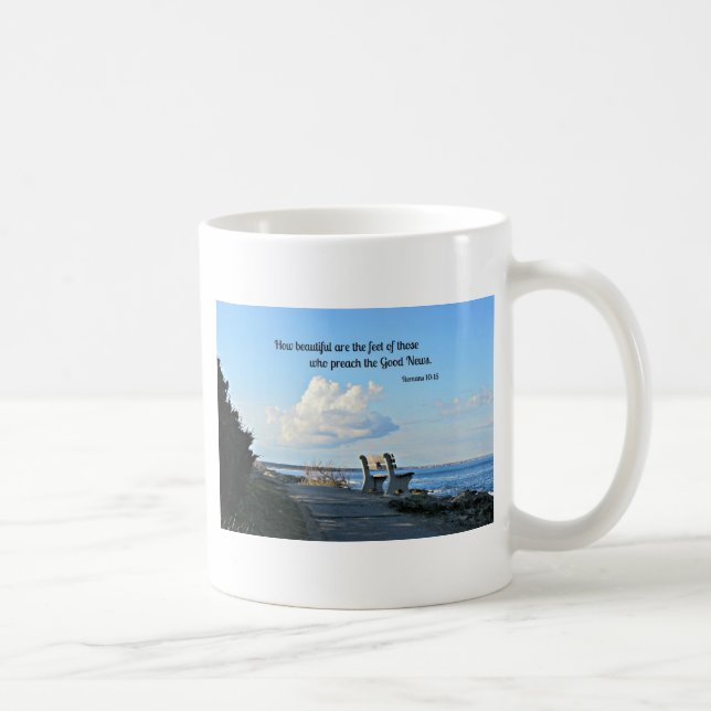 Romans 10:15 Hur vackra fötter är... Kaffemugg (Höger)