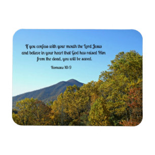 Romans 10:9 Om du erkänner din mun.. Magnet