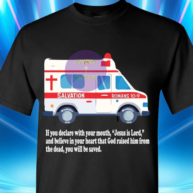 Romans 10:9 Skript - Christian - Salvation T Shirt (Skapare uppladdad)