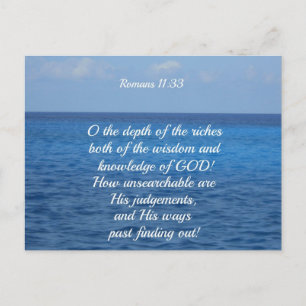 Romans 11:33 på djupet på rikerna... vykort