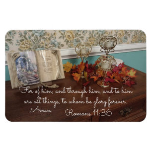 Romans 11:36 För honom och genom honom Magnet