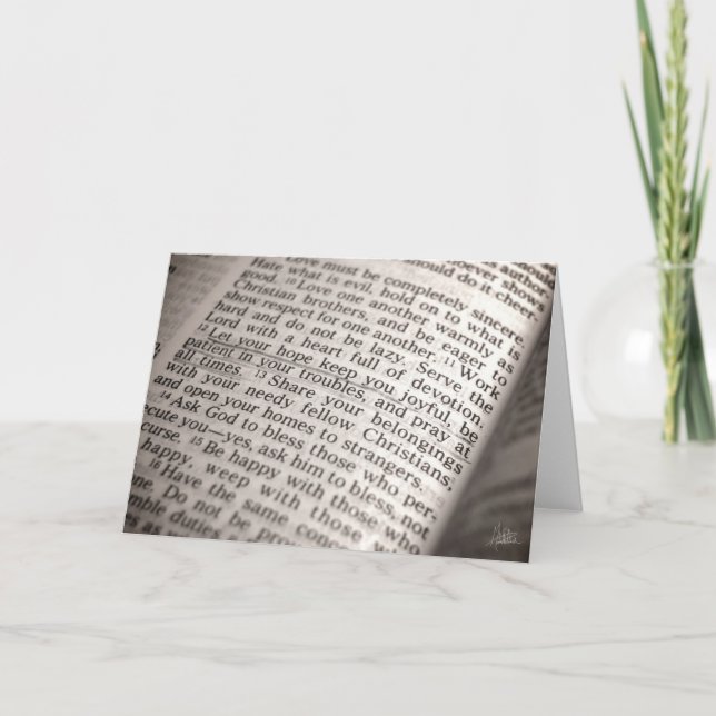 Romans 12:12 [gratulationskort] kort (Framsida)