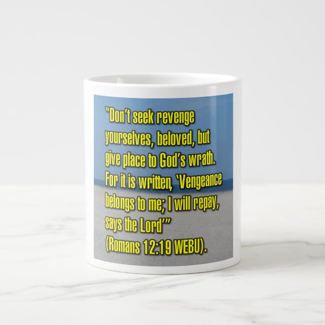 Romans 12:19 WEBU Mug Jumbo Mugg (Framsidan)