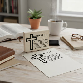 Romans 12:2 NIV Bible Verse Rubber Frimärke Stämpel