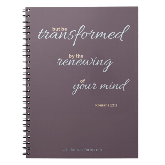 Romans 12:2 Notebook Anteckningsbok (Framsidan)