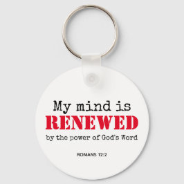 Romans 12v2 MIND RENEWED Christian Nyckelring