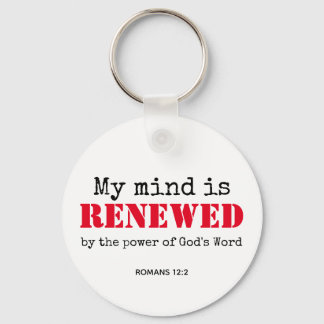 Romans 12v2 MIND RENEWED Christian Nyckelring