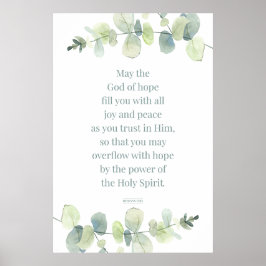 Romans 15:13, Bible Verse Print, Gud of Hope Poster