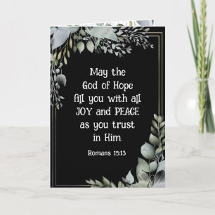Romans 15:13 Gud of Hope Christian Bible Verse Kort