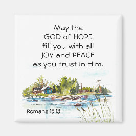 Romans 15:13 Gud of Hope Christian Bible Verse Magnet