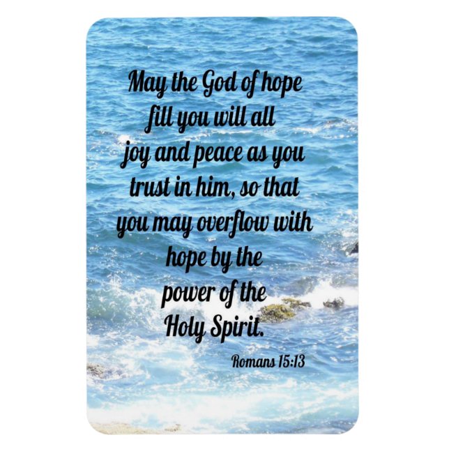 Romans 15:13. Kylmagnet Magnet (Vertikal)