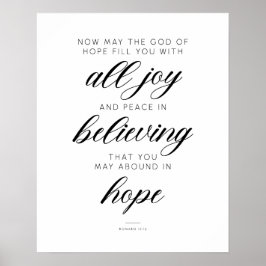 Romans 15:13 maj - Gud av hopp fyller dig med gläd Poster