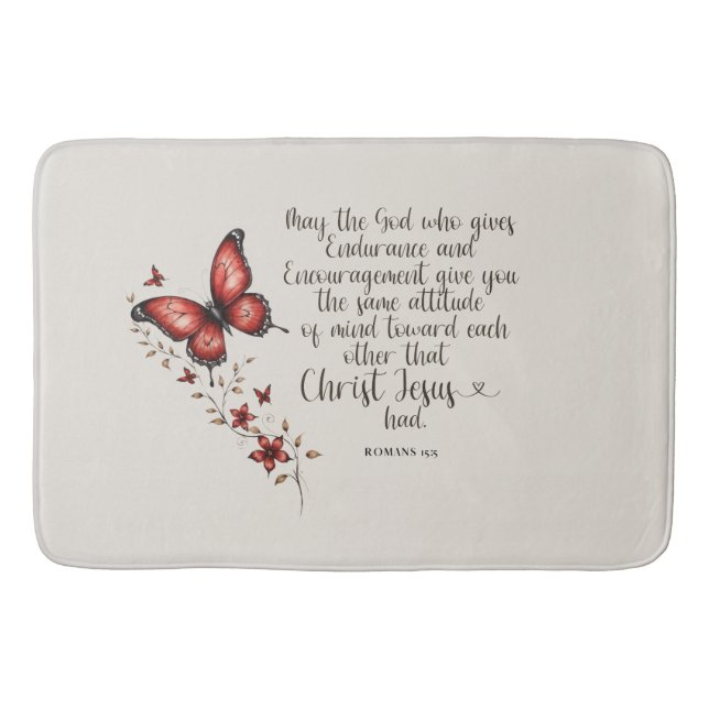 Romans 15:5 Bible Verse-bild Badrumsmatta (Framsidan)