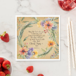 Romans 15:5 Bible Verse Papper Napkins Pappersservett