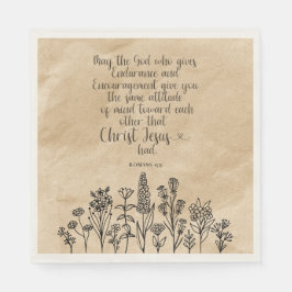 Romans 15:5 Bible Verse Papper Napkins Pappersservett