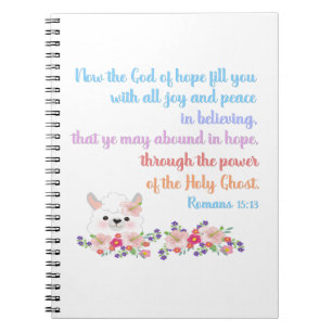 Romans 15 Bibelversedesign Anteckningsbok
