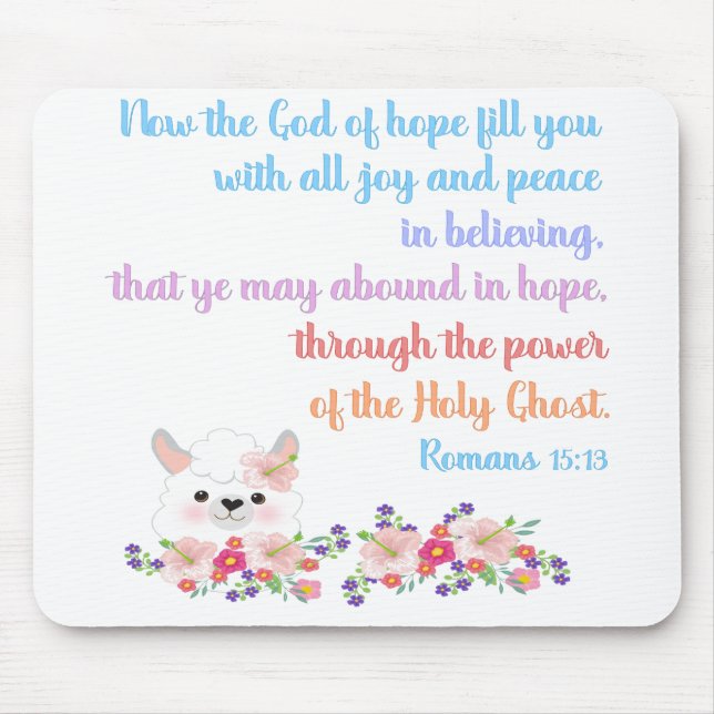 Romans 15 Bible Verse Design Musmatta (Framsidan)