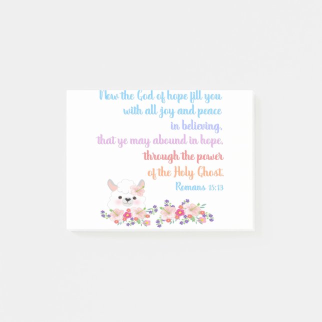 Romans 15 Bible Verse Design Post-it Block (Framsida)