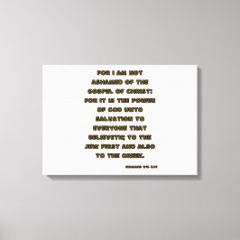 Romans 1:16 Bible Verse KJV Wall Art Canvastryck