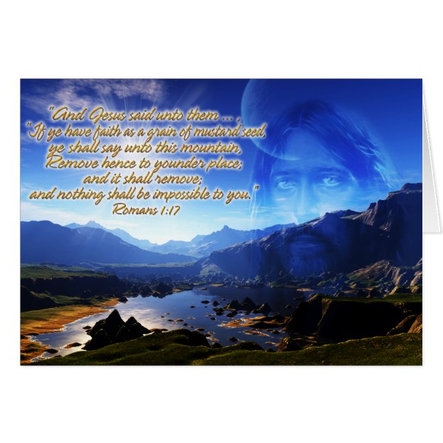 Romans 1:17-kort hälsningskort (Framsidan Horizontal)