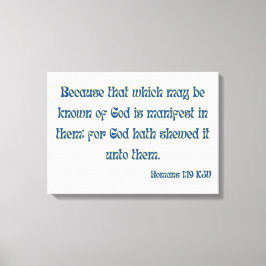 Romans 1:19 Bible Verse KJV Wall Art Canvastryck