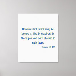 Romans 1:19 Bible Verse KJV Wall Art Canvastryck