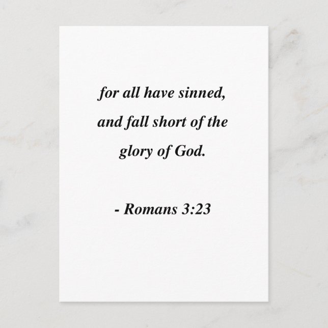 ROMANS 3:23 VYKORT (Framsida)