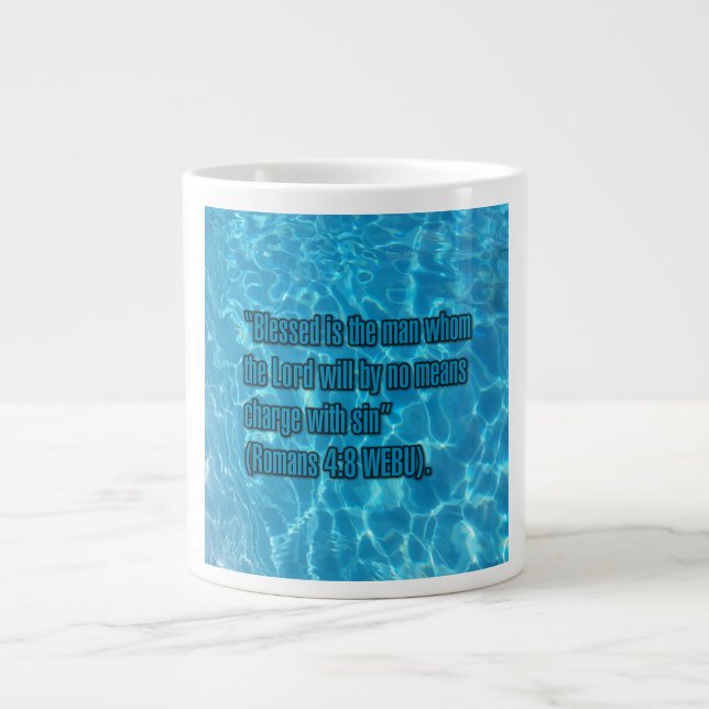 Romans 4:8 WEBU Mug Jumbo Mugg (Framsidan)