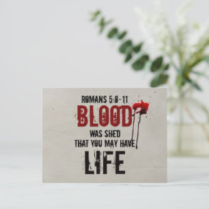 Romans 5:8-11 Blodbad åt dig Vykort