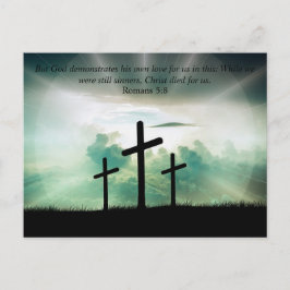 Romans 5:8 Bible Verse 3 Kor Bright Himlar Påsk Vykort