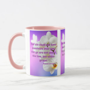 Romans 6:14 KJV Bible Scripture Pic Two-Tone Mugg