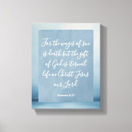Romans 6:23 Anpassade Bible Verse Canvastryck