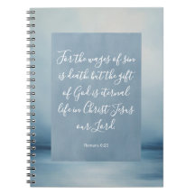 Romans 6:23 Bible Verse Image Spiral bärbar dator