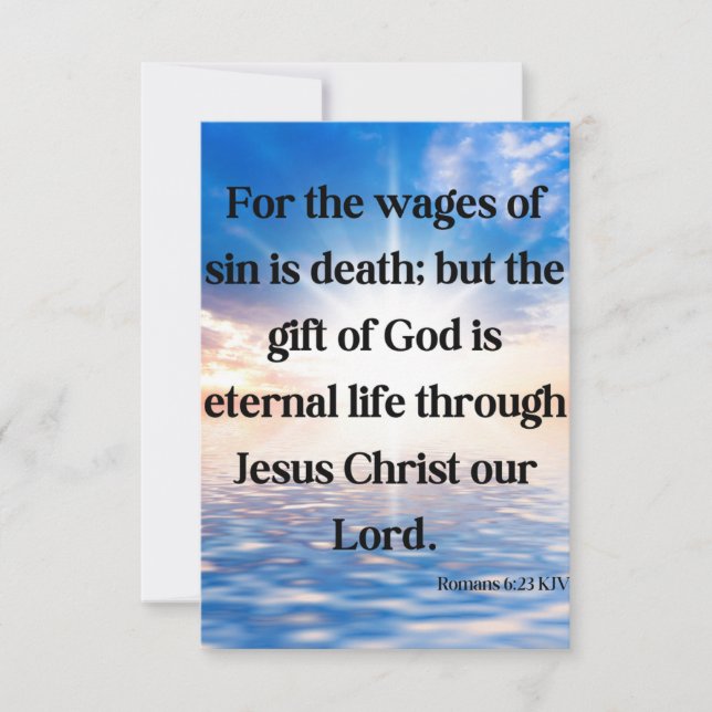 Romans 6:23 Bible Verse PIC-kort Kort (Framsida)