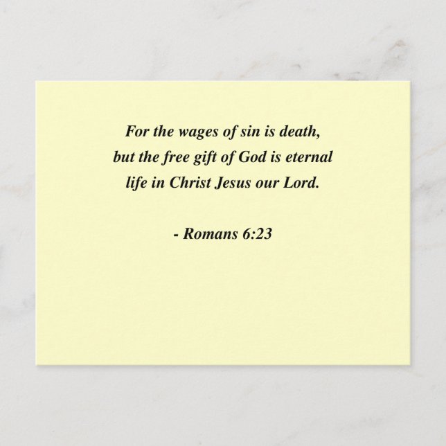 ROMANS 6:23 VYKORT (Framsida)
