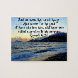 Romans 8:28 Anpassningsbar Bible Verse Pussel
