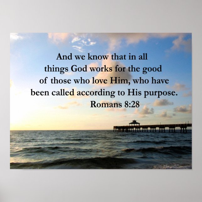 ROMANS 8:28 BIBLE POSTER (Framsidan)