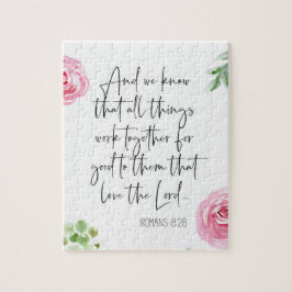Romans 8:28 Bible Verse Puzzle Pussel