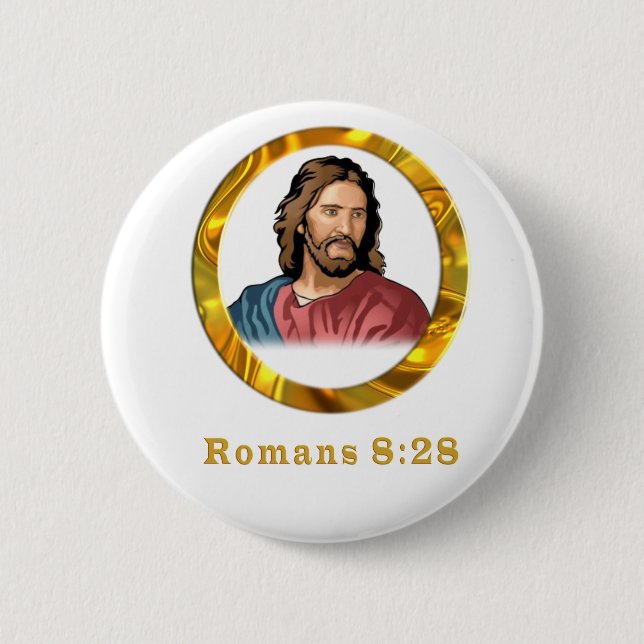 Romans 8:28-design knapp (Framsida)