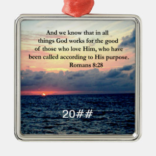ROMANS 8:28 FAITH JULGRANSPRYDNAD METALL