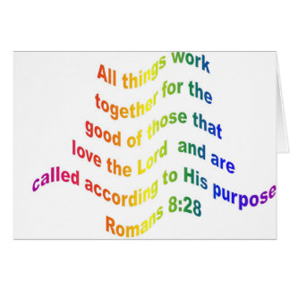 Romans 8 28 hälsningskort