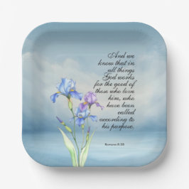 Romans 8:28 Iris Watercolor