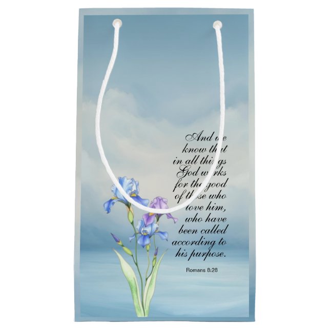 Romans 8:28 Iris Watercolor (Framsidan)