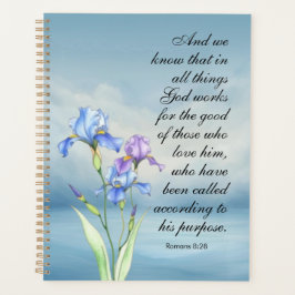 Romans 8:28 Iris Watercolor