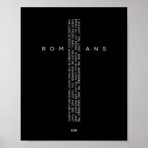 Romans 8:28 Kor Scripture Art Poster