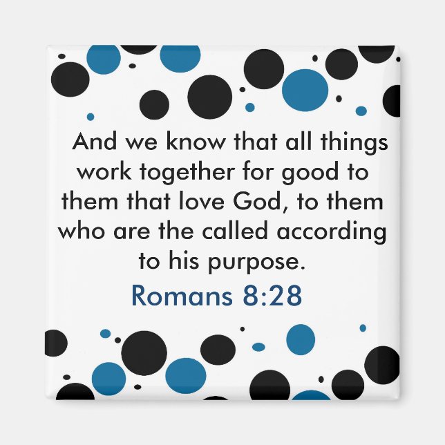 Romans 8:28 magnet (Framsidan)