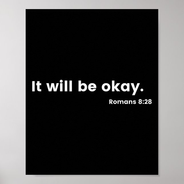 Romans 8_28 Motivational Christian Bible Verse Mes Poster (Framsidan)